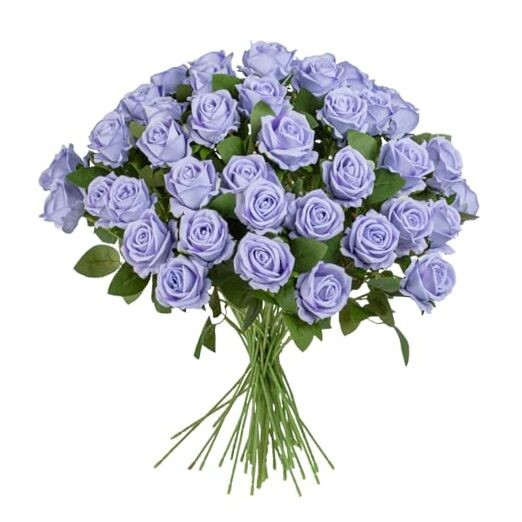 Artificial Flowers Roses Touch Fake Rose Bouquet Flower 50 Light Purple 50pcs