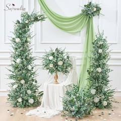 Pcs 7 Kinds Mixed Artificial Eucalyptus Greenery Stems Bulk, Baby Breath 360
