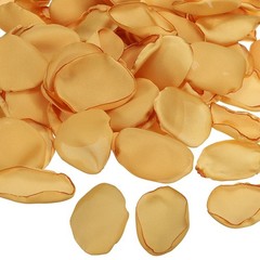 200 Pcs Silk Rose Petals, Artificial Flower Scatter Fake Rose Petals Gold