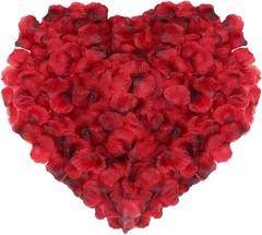 2000 Pieces Dark-Red Silk Rose Petals Artificial Flower Petals for Valentine’S D