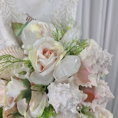 Seaside Crystal Treasures Faux Silk Wedding Bouquet