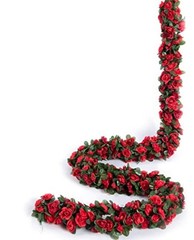 6 Pcs x 8.2 ft Flower Garland Artificial Rose 6 Vines 49FT Spring-red-6pcs