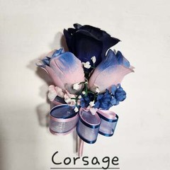 Pink Royal Blue White Rose Calla Lily
