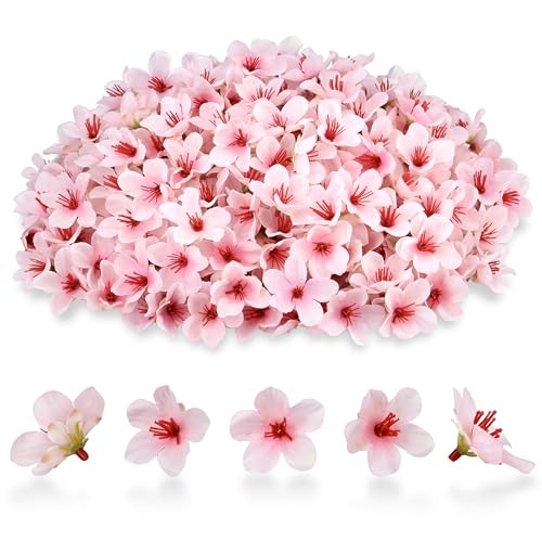 100pcs Pink Cherry Blossom Flowers Artificial Cherry Blossom Y# Pink Cherry