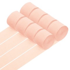 8 Rolls Crepe Paper Streamers 656ft Rainbow Streamers, Peach