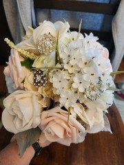 Wedding Bouquet W/vintage Broaches