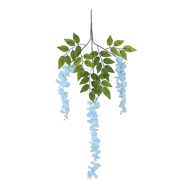 LiIGHT BLUE 44″ tall Silk Wisteria Flowers Hanging Vine Bush Wedding