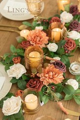 Ling’s Moment 6Pack 2ft Artificial Flowers Garland Terracotta Lantern Flower …