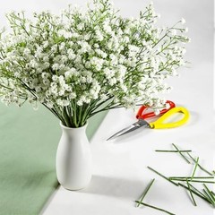 15 PCS Babys Breath Artificial Flowers Fake Babys Breath Flowers 15pcs White