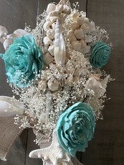 Beach Wedding Bouquet￼ And Sign : With Sandy Toes And Salty Kisses We Are Now