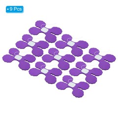 9.8ft Four-Leaf Garland, 9 Pack Tissue Paper Hanging Flower, Dark Purple