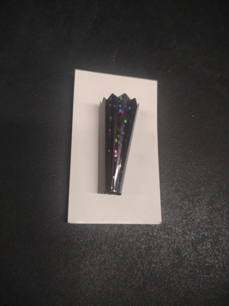 Black Holo Foil Bout Magnet, Attach Boutonniere w/o Pins “Glitterati Midnight”