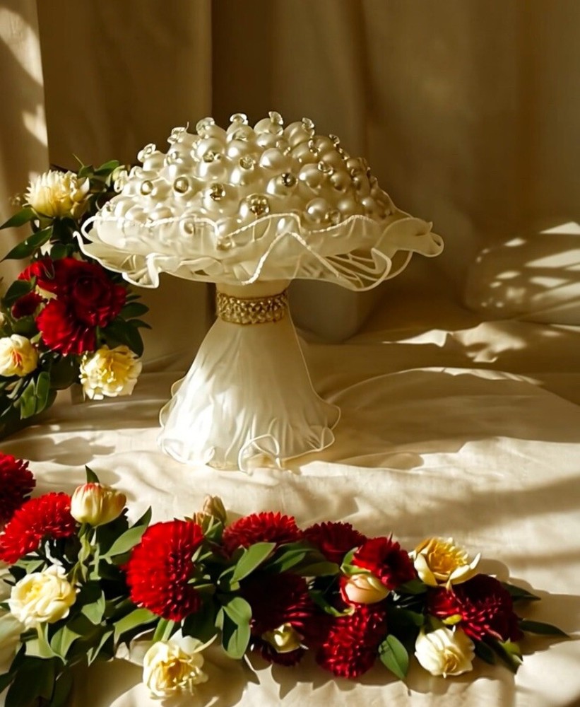 Wedding Bouquet /pearl bouquet/bridesmaids bouquet/bridal Bouquet
