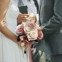 Wedding Bouquets for Bride, Champagne White & Pink Rose Bridal Bouquets for B…