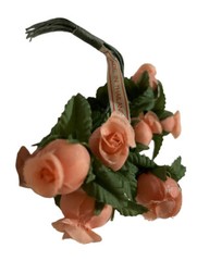 Vintage Poly Silk Rose Buds Flower Wire Stem Bouquet Wedding Crafts Hats Dolls