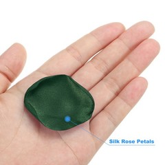 400 Pcs Silk Rose Petals, Artificial Flower Scatter Fake Rose Petals Dark Green