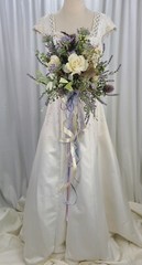 Lavender and Rose Garden Faux Silk Wedding Bouquet