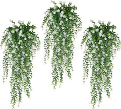 8pcs Artificial Plant Fake Eucalyptus Fern Hanging Flowe Vine Garden Home Decor