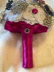 Rhinestone And Silk Brooch Bouquet | Wedding | Bridesmaid | Flower Girl | Bride