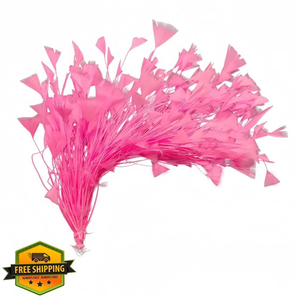 GYBZZR Pink Feather Flower Bouquet 2pc
