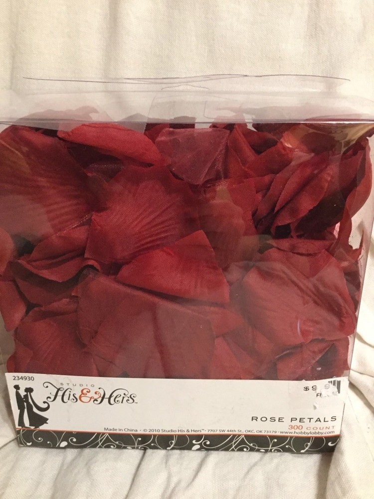 Wedding Rose Petals 300 count RED His & Hers Aisle Tables Decor Artificial New