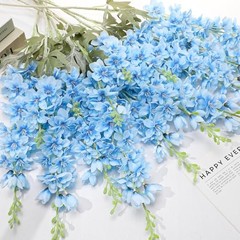 Pcs Delphinium Artificial Flowers for Decoration, 33.86 inch 10 Light Blue
