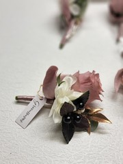 Ling’s Moment Boutonniere Set 6Pc Groom Groomsmen Wedding Artificial Flower