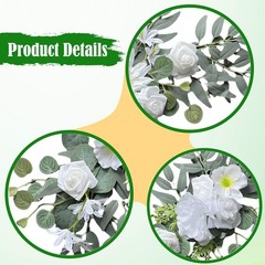 2Pcs Artificial Wedding Arch Flowers Rustic for Holiday Living Room Ceremony