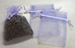 Set of 30 Lavender Sachets made with Lavender Organza Bags