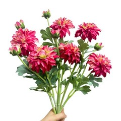 6 Pcs Artificial Dahlias,Silk Flowers with Stems,Winter Flowers Artificial fo…