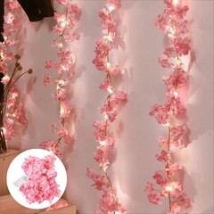 2M 20LED Cherry Blossom Fairy String Light Battery Garland