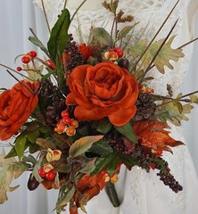 Autumn Gatherer Faux Silk Wedding Bouquet