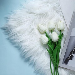 10 WHITE 13″ FOAM TULIPS FLOWERS Single Stem Wedding Bouquets Home Centerpieces