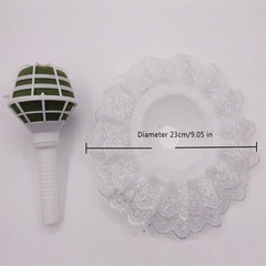 6Pcs Lace Bouquet Collar DIY Holder for Wedding Bridal Bouquets – White Lace Dec