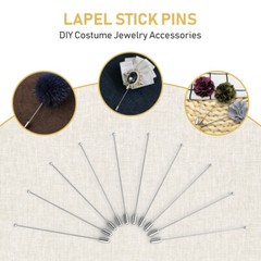 20PCS DIY Lapel Pin Clutches Stick Brooches Dressmaker Pin DIY Jewelry Findings