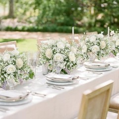 15 PCS Babys Breath Artificial Flowers Fake Babys Breath Flowers 15pcs White