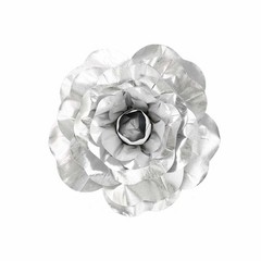 4 pcs 20″ Silver Artificial Large Roses Flowers Wall Backdrop Party Light Gray