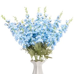 Pcs Delphinium Artificial Flowers for Decoration, 33.86 inch 10 Light Blue