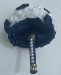 Claudia’s Keepsake Bridal Bridesmaid Elopement Wedding Bouquet Marine/Navy Blue