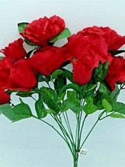 DIY Silk Flower Red Open Rose Bouquet refill (DIY)