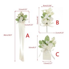 Flower Brooches Man Suit Shirt Collar Pin Artifical Corsage Wedding Party