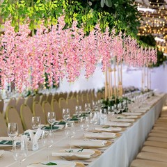 Wisteria Hanging Flowers,Fake Hanging Flowers,Wisteria artificiales Garland f…