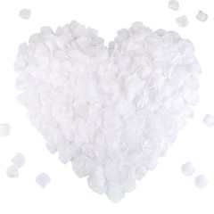 CODE FLORIST 2200 PCS Silk Rose Petals Wedding Flower Decoration () 2 Inch White