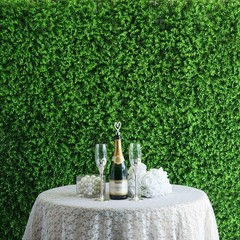 22 sq ft Green Artificial Mini Leaves UV Protected Wall Backdrop Panels Party