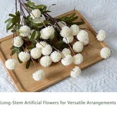 10pcs Faux Kiku Flowers, 5 Heads Each Stem & 4 Branches Eucalyptus Mixed Color