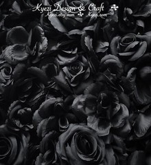Black Artificial Flower Panels Wedding Party Wall Decor Photo Background W-33