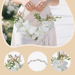 Bridal Handheld Flower Garland Wedding Wreath