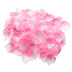 1000 Pcs Silk Fake Flower Petals for Wedding, Artificial Rose Pink White