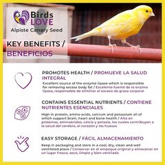 Alpiste Canary Seed – 100% Pure, Non-Gmo, Double Cleaned Food for Canaries, Finc