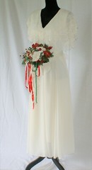 Roses and Berries Silk Winter Wedding Bouquet